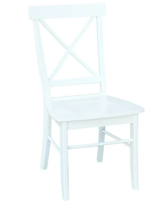 Xback Dining Chair White/Black Hermanos Woodworks